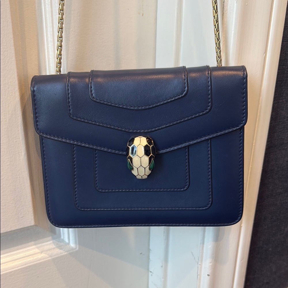 Bulgari Serpenti Forever Crossbody bag in Navy Blue